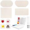 10 Pcs 3D Stereo Foam Texture Painting Diy Handmade Painting Wooden Paddle Sponge Creative Blank Drawing Board