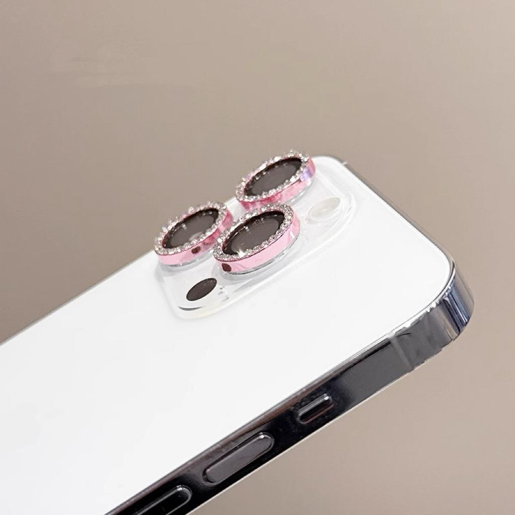 Роскошный защитный чехол для объектива камеры из 2-3 предметов для iPhone 16, 15, 14 Plus, 13, 11 Pro Max, 12 Mini, 15plus, для девочек, блестящая, алмазная, металлическая защитная стеклянная пленка