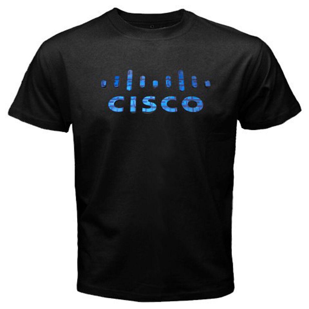Новая черная футболка унисекс с логотипом Cisco Networking Company