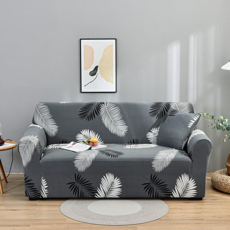 Printed Stretch Sofa Couch Cover For Living Room L Shaped Combination Chaise Sofa Slipcover Home Decor 1/2/3/4 Seats Removable