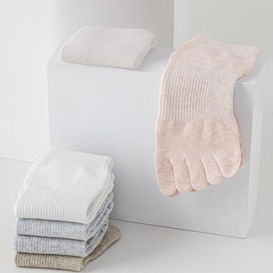 1 пара хлопковых коротких носков с пятью пальцами для женщин и девушек, дышащие, влагоотводящие, с раздельными пальцами, повседневные, для пилатеса, йоги, спортзала, фитнеса, спортивные носки для ежедневной носки