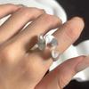 Women's Light Luxury Frosted Asymmetric Index Finger Ring