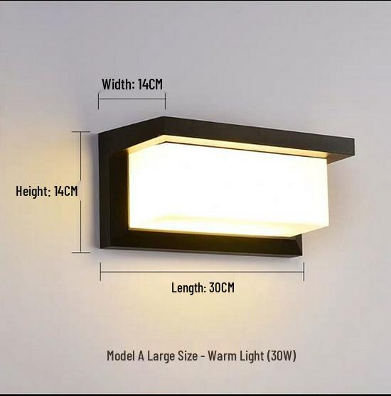 Modern Minimalist Waterproof Outdoor Wall Light with Radar Motion Sensor for Balcony and Doorway