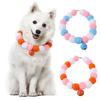 Pet Dog Collar Pom Poms Decorative High Elasticity Cat Princess Collar Necklace with