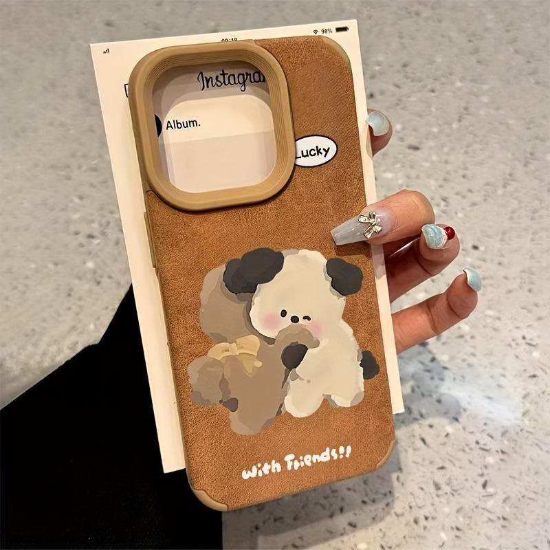Western Highland Dog Dachshund Bonded Leather Case For iPhone 17 16 Pro Max 15 14 Plus 13 12 11 XS X XR 17 Air Shockproof Cover