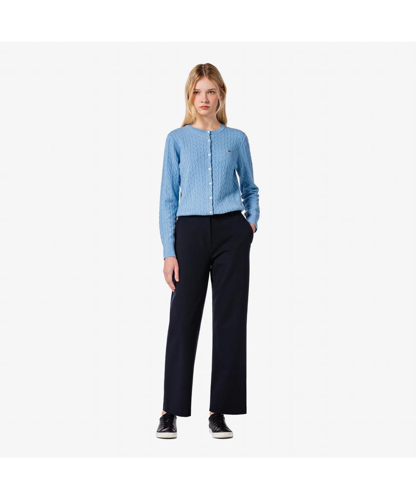 LACOSTE Женские прямые фланелевые укороченные брюки Hf671E-55N 166
