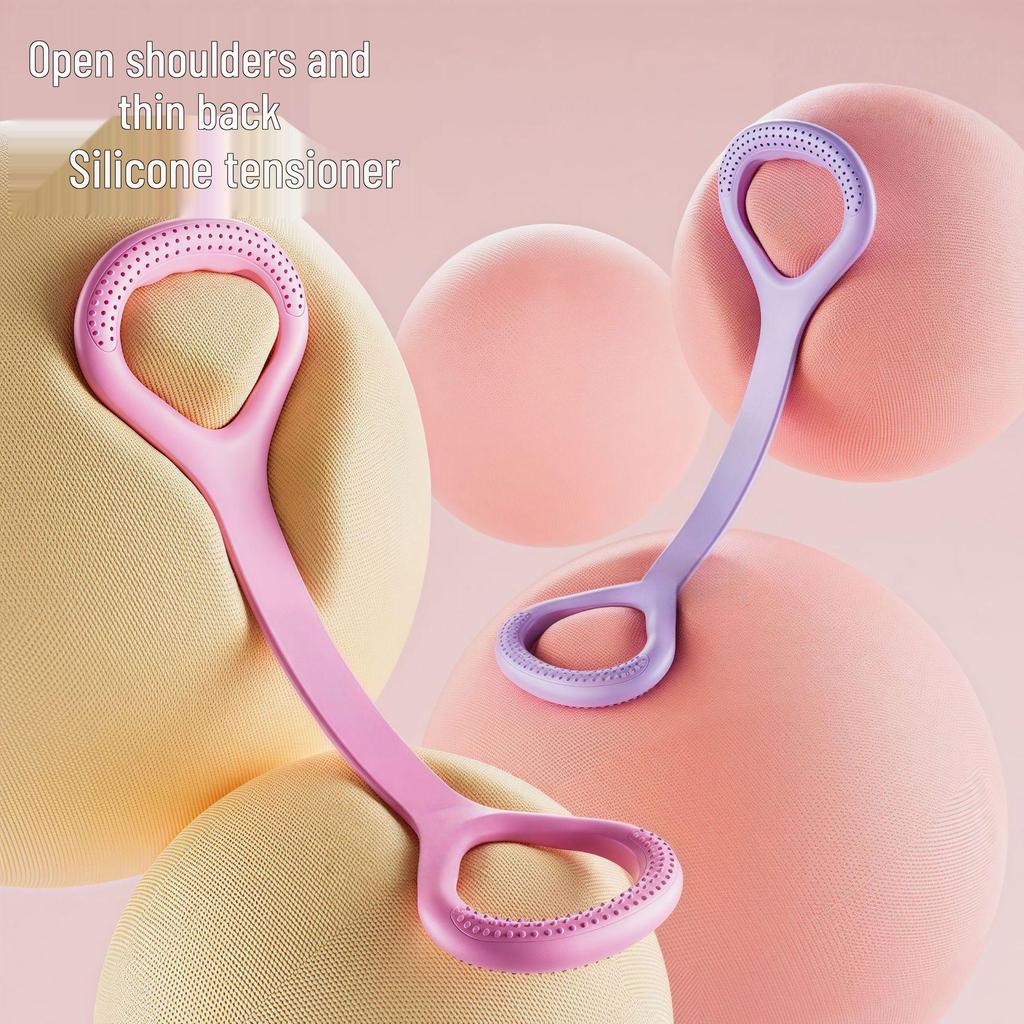 Women's Figure 8 Resistance Band for Back and Shoulder Exercises - Open Back Stretching, Slimming, and Yoga Fitness Tool with Thickened Elastic.