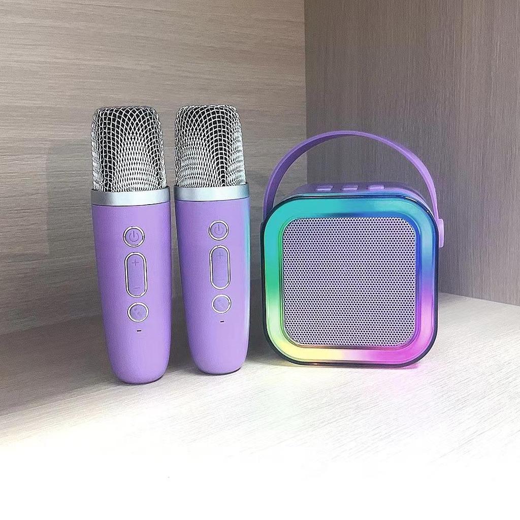 "K12 Bluetooth Speaker with Integrated Microphone for Outdoor Live Broadcast and Home Karaoke"
