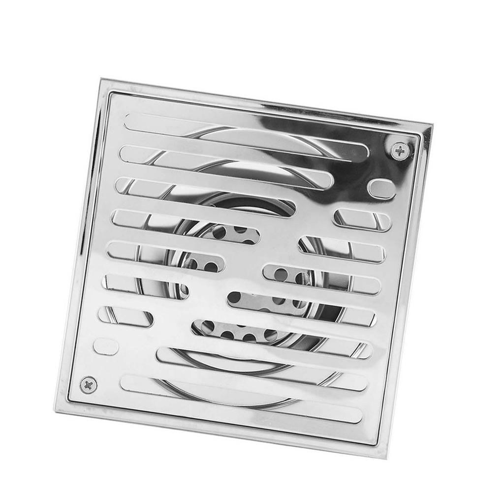 Stainless Steel Square AntiOdor Bathroom Floor Drain Waste Gate Shower Drainer Large