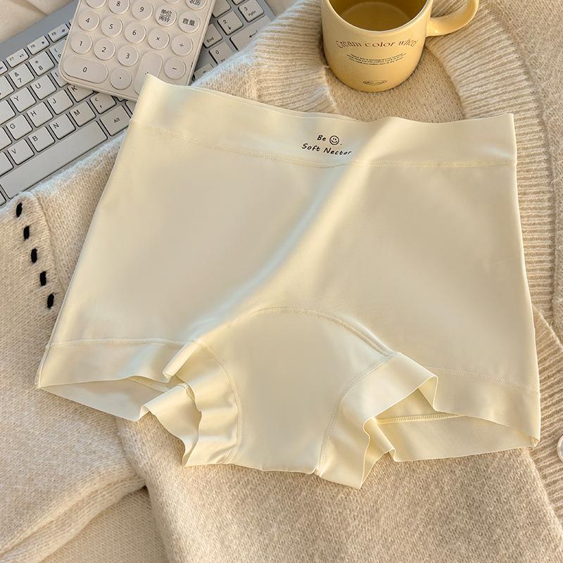 Женские новые весенне-осенние трусы-боксеры из ледяного шелка с удлиненными штанинами, с дышащей хлопковой ластовицей 10А, средней посадки