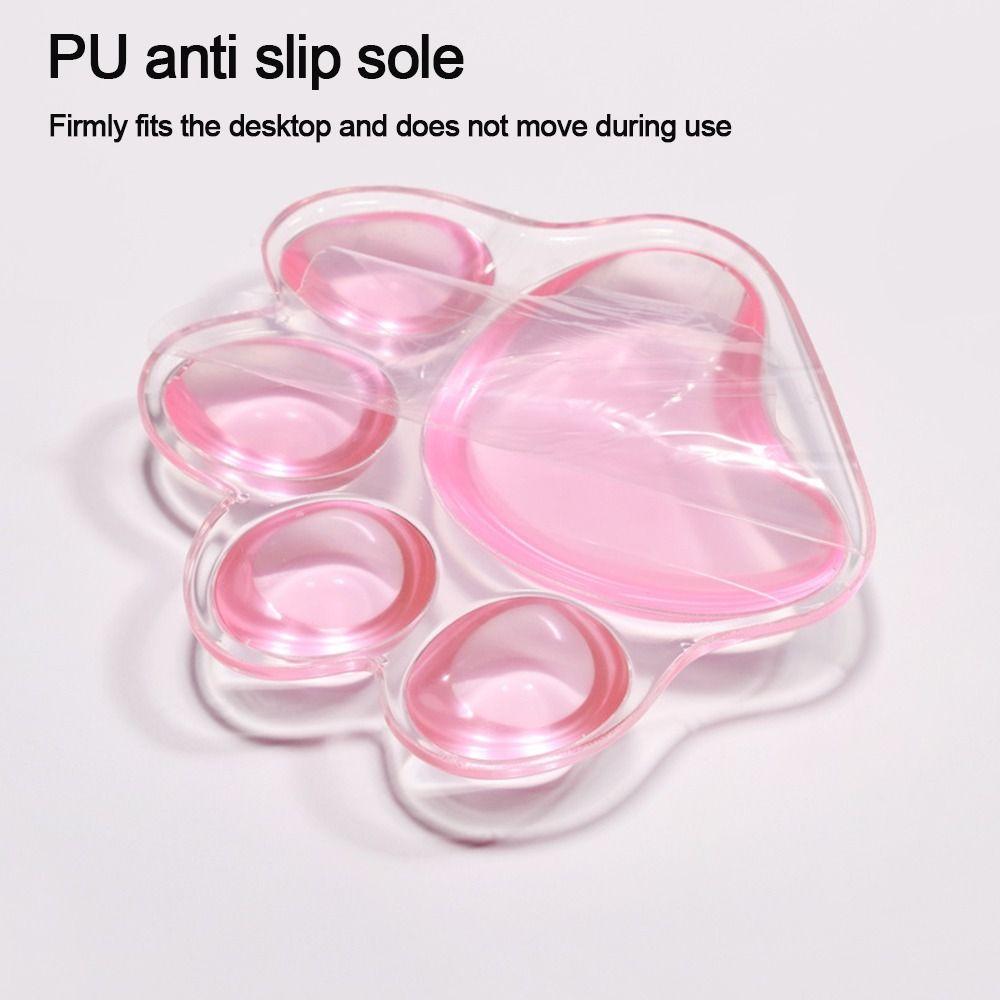 Transparent Cute Cat's Paw Shaped Mouse Pad Wrist Guard Non Slip Protection Hand Support Desktop Laptop Mouse Pad Wrist Rest