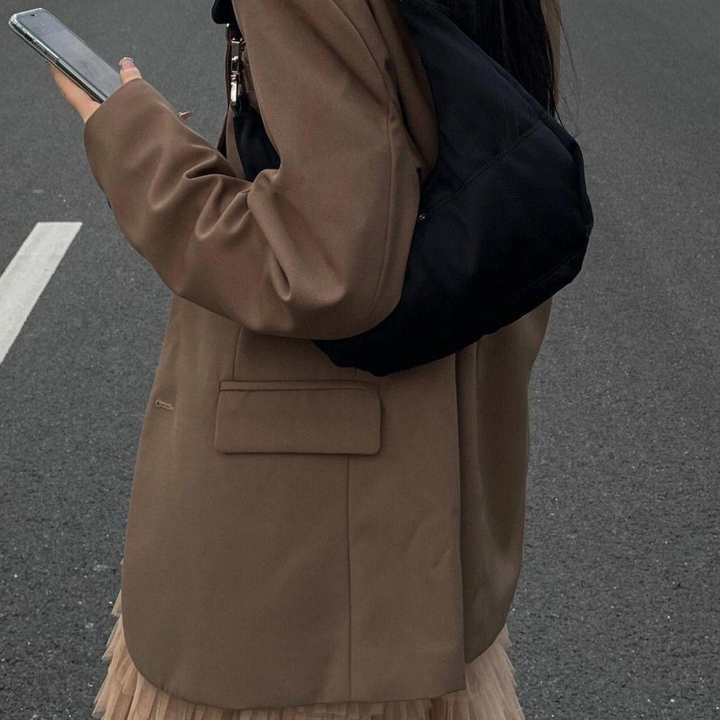 Черная сумка через плечо в стиле ретро Crescent - нишевый дизайн, повседневная мода