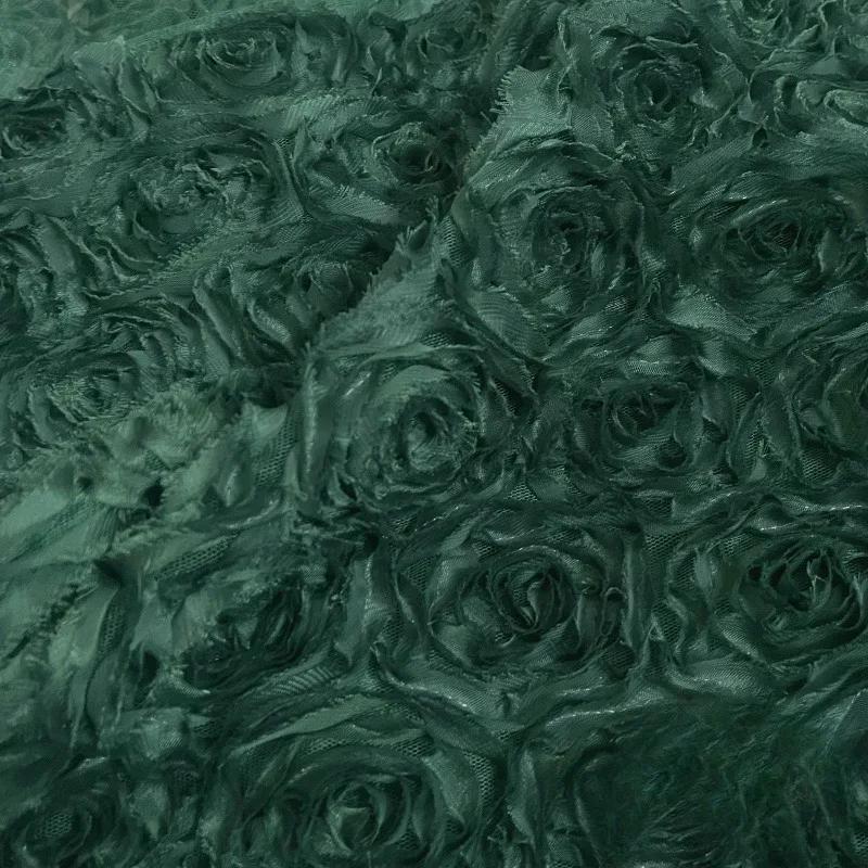 100x130 см Высококачественная 3D Роза Цветы Ткань Кружева Ремесло Платье Свадебная Вечеринка Ковер Фон Украшения Лоскутное Шитье Telas