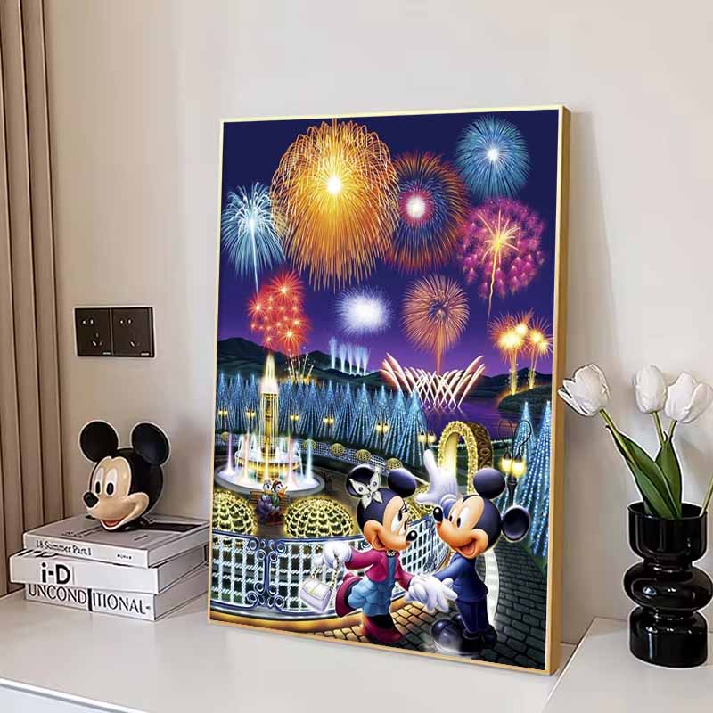 Disney Алмазный Фейерверк Тема Иллюстрация Микки и Минни 5D Мозаика Ремесло Хобби Сделай Сам Подарок Декор Дома Вышивка