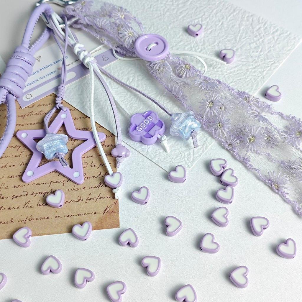 Маленькие акриловые бусины в форме облака и сердца для DIY-украшений и подвесок