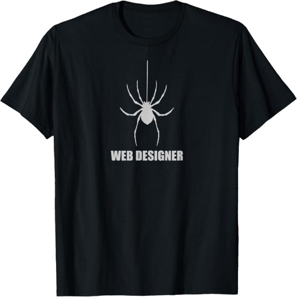 Funny Spider Web Designer T-Shirt