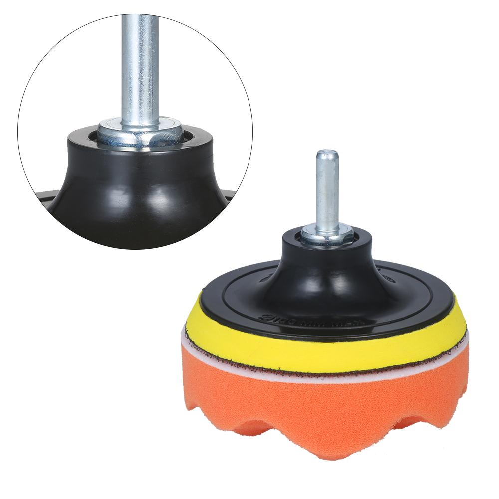 11 шт. 3-дюймовый комплект полировальных подушечек для автомобиля, пенящаяся полировка, вощеная губка, шерстяная подушечка с самоклеящимся диском