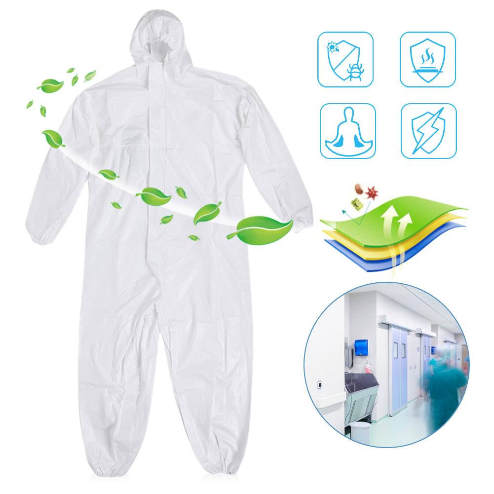 Защитный костюм с капюшоном и бахилами, многоразовая защитная одежда для мужчин и женщин, унисекс