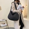 Winter Down Embroidery Thread Shoulder Bag Fashion Padded Dumpling Large Capacity Crossbody Bag