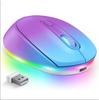 Wireless Mouse Portable 2.4G Wireless Mouse Rechargeable LED Rainbow Lights Quiet Click Mice for Laptop Computer