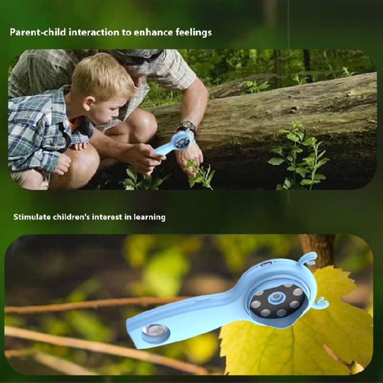 Children Microscope 500X Magnification 2Inch Color Display Ergonomic Grip Microscope For Backyard Exploration