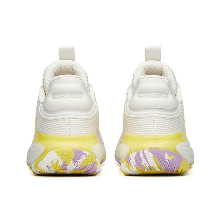 Anta Light Bubble 2 Амортизация Нескользящая Износостойкая Низкие Высокопроизводительные Баскетбольные Кроссовки Мужские Слоновая Кость Белый 112221616-3