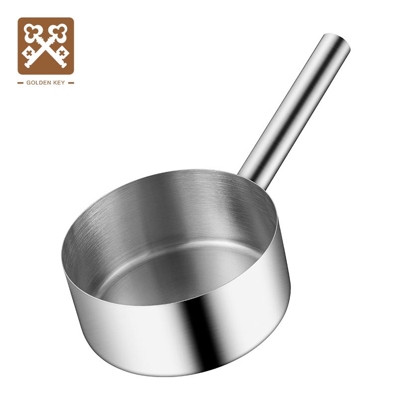 Golden Key Stainless Steel Thickened Flat Bottom Water Scoop 20cm Commercial Water Ladle Large Soup Spoon GK-SS200