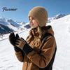 Cozy Ear Protection Hat Knitted with Flaps, Unisex Warm Winter Beanies, Thickened Versatile Headwear Stretchy Windproof for Skiing Cycling Hiking Cold
