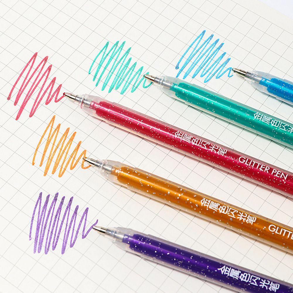 1,0 мм Милые инструменты для рисования Канцелярские товары Гелевая ручка с блестками Флеш-маркер Ручка-хайлайтер с изменяющимся цветом
