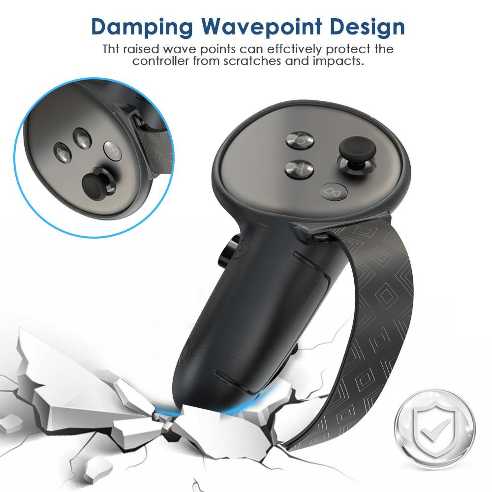 1 Pair For Meta Quest 3S Controller Silicone Case Anti-Slip Anti-Drop Grip Cover