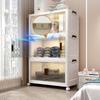 Multifunctional Folding Storage Cabinet Plastic Storage Cabinet Installation-Free Home Living Room Sundries Cabinet Children's