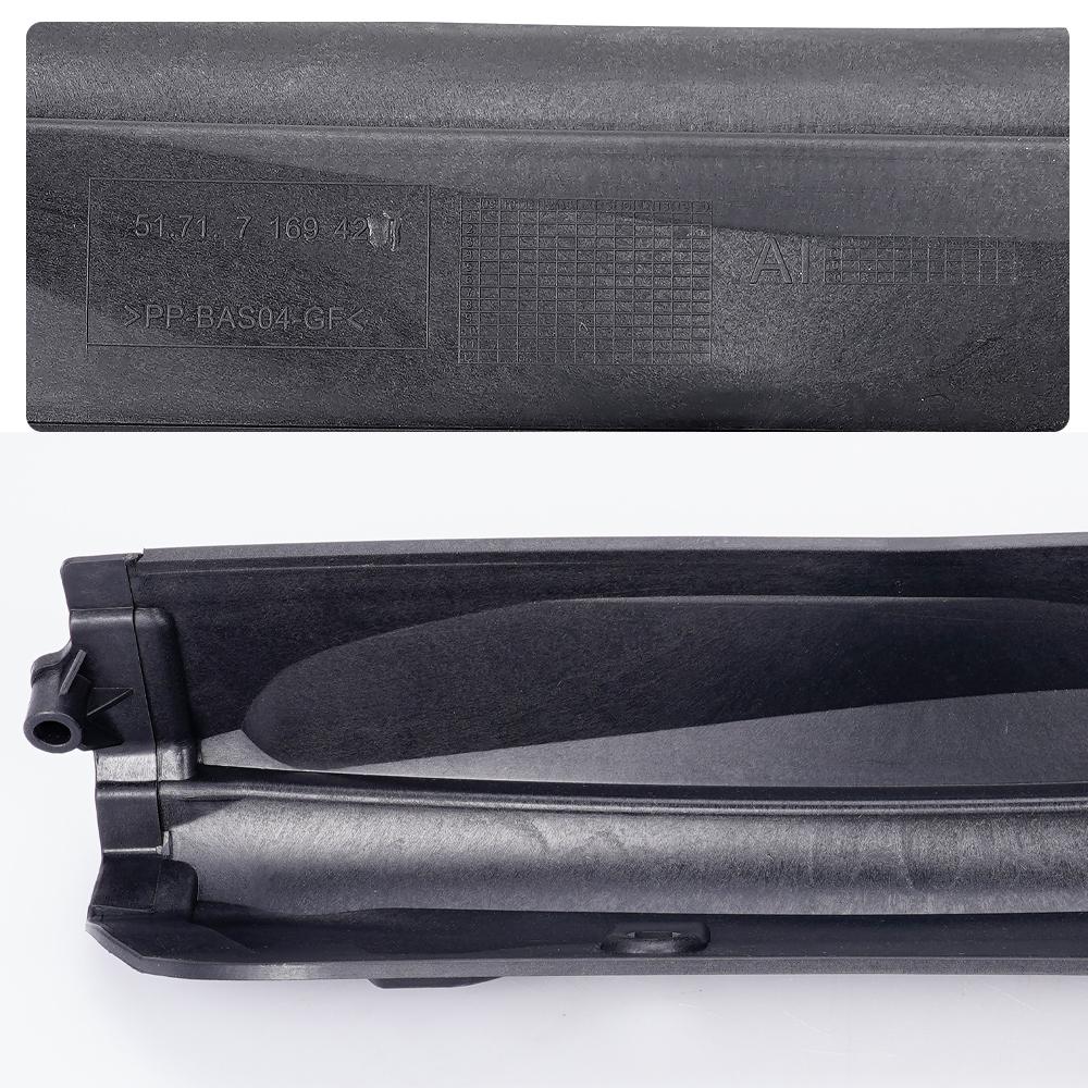3Pcs Engine Upper Compartment Partition Panel Set For BMW X5 X6 E70 E71 E72 51717169419 51717169420 51717169421 Black Plastic
