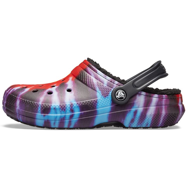 Crocs Классические клоги с подкладкой тай-дай, унисекс, разноцветные, 206341-988