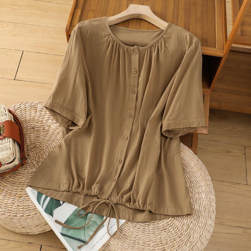 Летний свободный топ в стиле ретро с завязками на шее и короткими рукавами для женщин