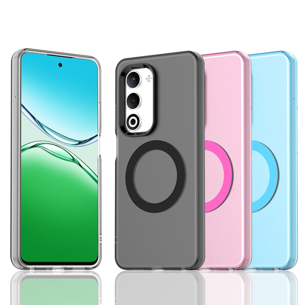 Магнитный беспроводной чехол для зарядки для OPPO A5 5G 4G Обложка Конфетные цвета Прозрачная задняя крышка Fundas Coque