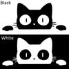 10pcs Black White Funny Kitty Decals Waterproof Cat Peeking Stickers  Electric Motorcycle Stickers