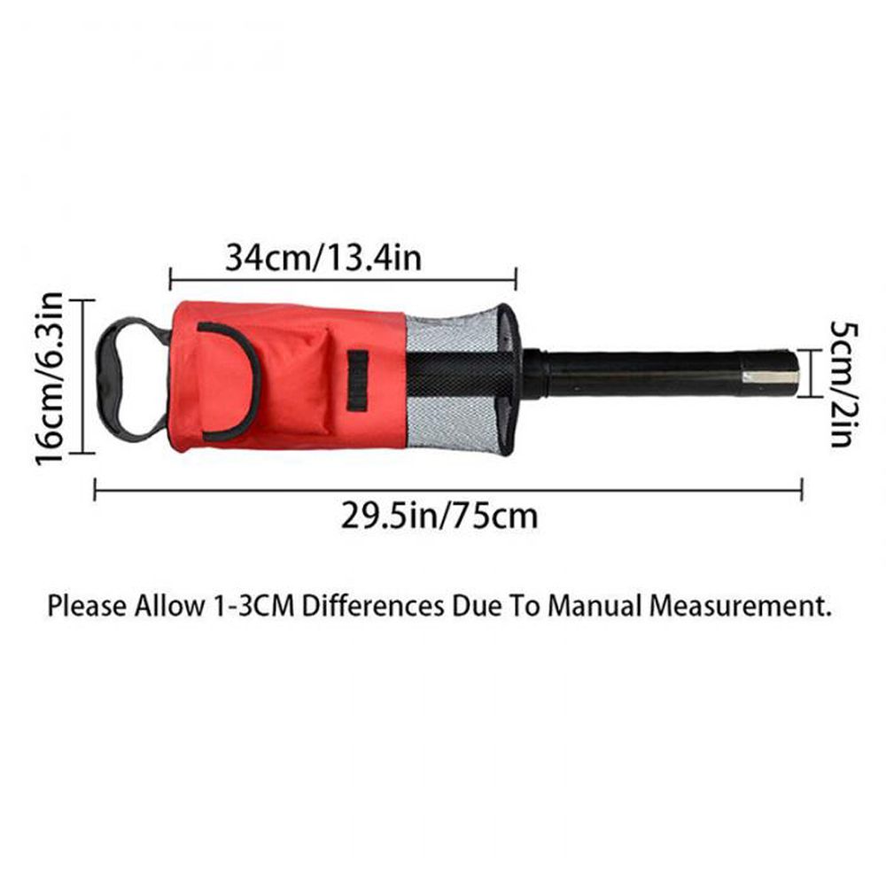 Balls Pick Up Ball Zipper Golf Ball Picker Golf Ball Retriever Golf Shag Bag Convenient Pocket