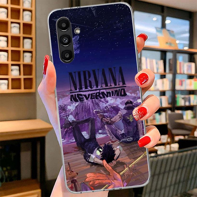 Retro Singer Kurt Cobain Phone Case For Samsung Galaxy A17 A37 A57 A16 A26 A36 A56 A15 A25 A35 A55 A14 A24 A34 A54 A13 A23 A33 A