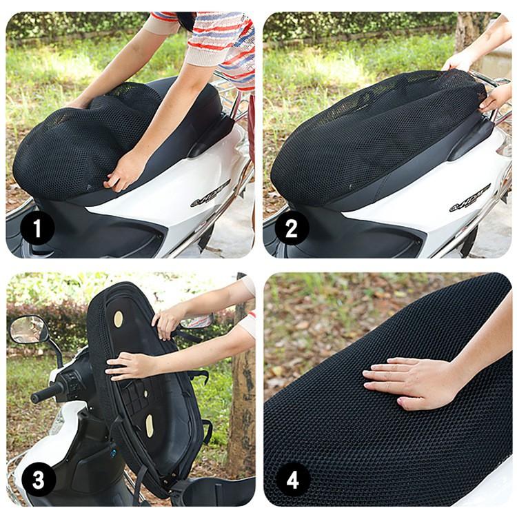 Motorcycle Mesh Net Seat Cover Breathable Protector Motorbike Scooter Seat Covers Cushion