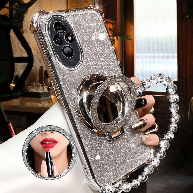 Противоударный чехол-браслет с кристаллами и блестящим покрытием для телефона Magsafe для Huawei Honor 200 100 90 80 70 60 Pro