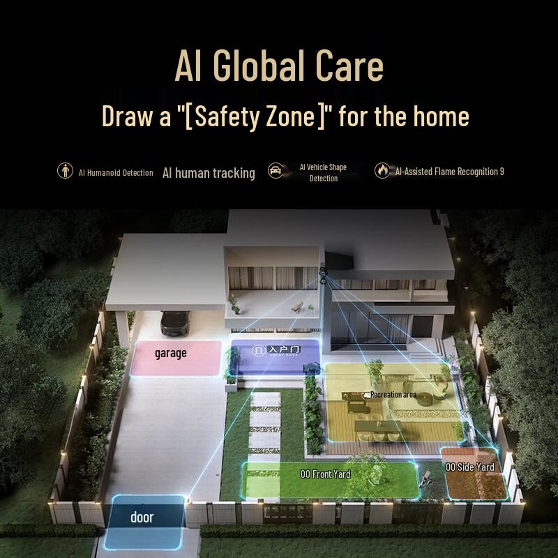 Huawei Smart Selection Xiaotun Dangjia Whale Eye Max 3K Dual 5MP Full-Color Outdoor Security Camera (CN version)