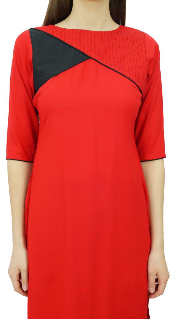 Phagun Ladies Rayon Kurti Kurta Summer Tunic Top Indian Chic Regular Casual