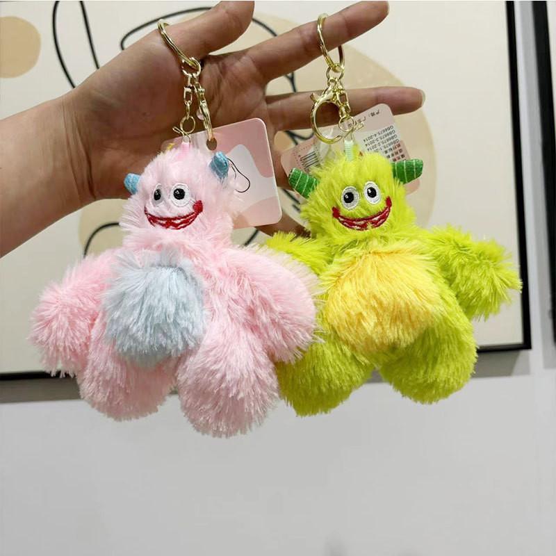 Adorable Long-haired Yeti Plush Keychain Cute Monster Doll Bag Charm For Kids