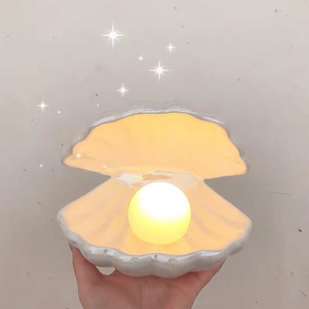 3D Shell LED Night Light теплый желтый батарейный светильник Shell настольная лампа на батарейках детский спальный светильник гостиная