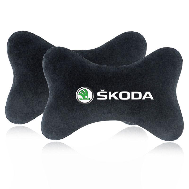 drxhs8 For Skoda Rapid Kodiaq Superb Fabia Octavia A7 Kamiq Yeti Car Headrest Neck Support Seat Soft Neck Pillow Auto Accessories