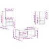 4 Piece TV Wall Unit with LED Lights Sonoma Oak
