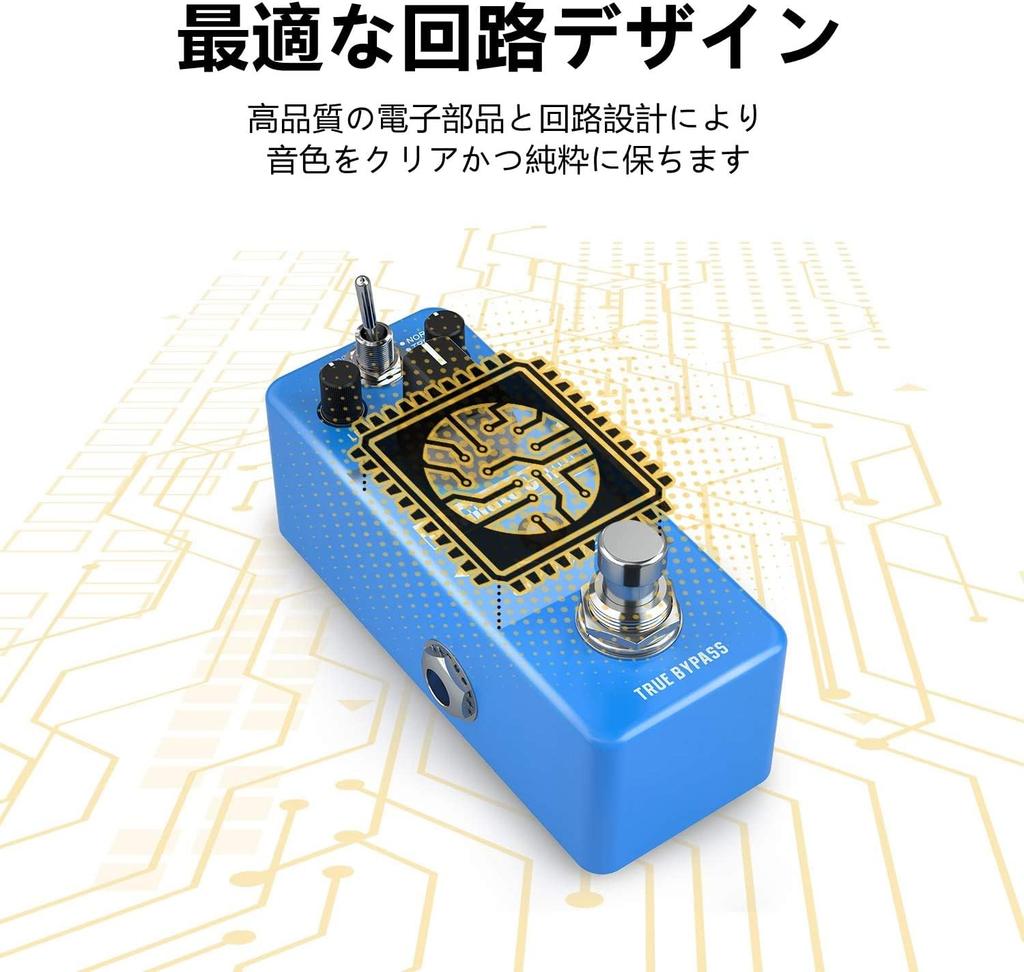 Donner Compressor Effect Pedal for Reduces Excessive Input Signals and Preserves Original Tone Guitar, (Blue)