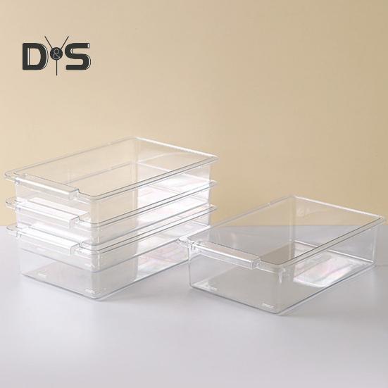 Pull-out Fridge Drawer Organizer Storage Box Large Capacity Easy Installation Transparent Refrigerator Storage Drawer Bin