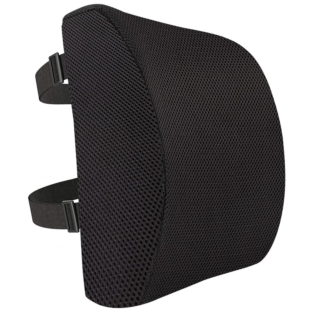 AmazonBasics Прямоугольная подушка для спины Подушка для поддержки спины для офисного кресла Пена с эффектом памяти Черный