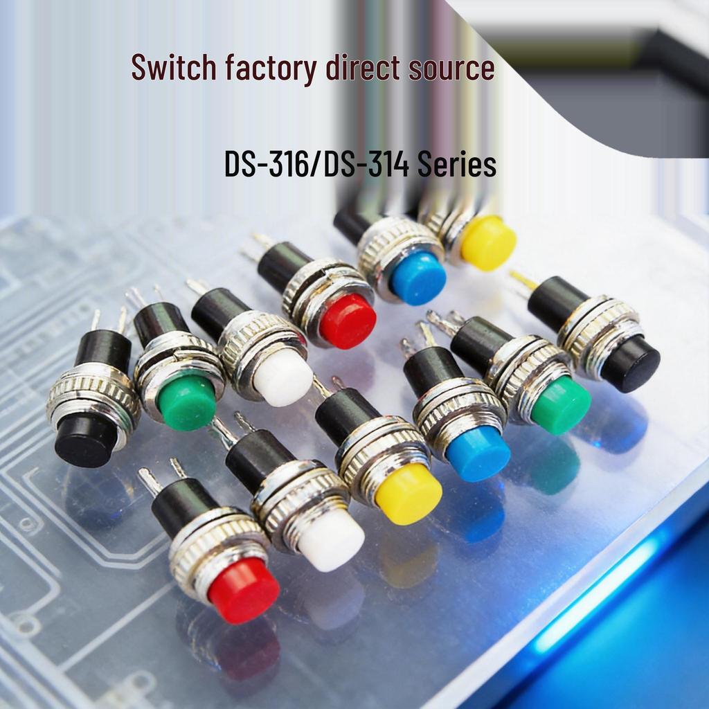 10MM Non-locking Self-reset Doorbell/Horn Button Switch DS-316/314